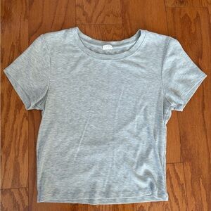 Wilfred Free Light Gray Ribbed Top